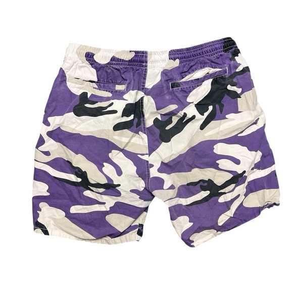 OBEY Purple Camo Swim Trunks Shorts Size M Summer Vacation Street Wear - Picture 3 of 4